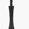 Llora Matt Black Metal Curved Table Lamp Base with Henry 35cm White Handloom Cylinder Lampshade