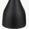 Llora Matt Black Metal Curved Table Lamp Base