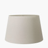 Josie Clear Glass and Antique Brass Metal Table Lamp Base with Coast 35cm Cream Calico Tapered Lampshade