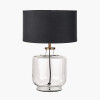 Josie Clear Glass and Antique Brass Metal Table Lamp Base