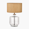 Josie Clear Glass and Antique Brass Metal Table Lamp Base