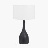 Corella Black Mango Wood Curved Table Lamp Base