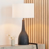 Corella Black Mango Wood Curved Table Lamp Base