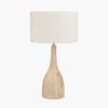 Corella Natural Mango Wood Curved Table Lamp Base