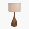 Corella Chocolate Brown Mango Wood Curved Table Lamp Base