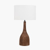 Corella Chocolate Brown Mango Wood Curved Table Lamp Base