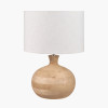 Kiah Natural Mango Wood Round Table Lamp Base