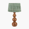 Nyari Brown Oiled Finish Mango Wood 3 Ball Design Table Lamp Base