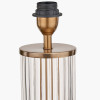 Ciara Clear Glass and Antique Brass Metal Table Lamp Base