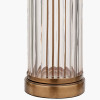 Ciara Clear Glass and Antique Brass Metal Table Lamp Base