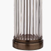 Ciara Clear Glass and Antique Bronze Metal Table Lamp Base