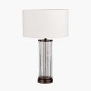 Ciara Clear Glass and Antique Bronze Metal Table Lamp Base