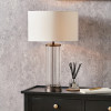 Ciara Clear Glass and Antique Bronze Metal Table Lamp Base