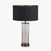 Ciara Clear Glass and Antique Bronze Metal Table Lamp Base