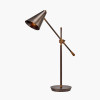 Emiliano Antique Bronze and Antique Brass Adjustable Task Table Lamp