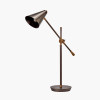 Emiliano Antique Bronze and Antique Brass Adjustable Task Table Lamp