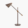 Emiliano Antique Bronze and Antique Brass Adjustable Task Table Lamp