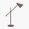 Emiliano Antique Bronze and Antique Brass Adjustable Task Table Lamp