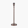 Piero Antique Bronze Metal Candlestick Table Lamp Base with Winston 35cm White Handloom Tapered Lampshade