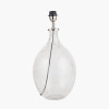 Elysia Bubble Glass and Silver Metal Curved Table Lamp Base