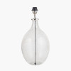 Elysia Bubble Glass and Silver Metal Curved Table Lamp Base