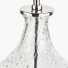 Elysia Bubble Glass and Silver Metal Curved Table Lamp Base