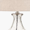 Elysia Bubble Glass and Silver Metal Curved Table Lamp