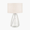 Elysia Bubble Glass and Silver Metal Table Lamp