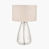 Elysia Bubble Glass and Silver Metal Table Lamp