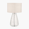 Elysia Bubble Glass and Silver Metal Table Lamp