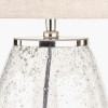 Elysia Bubble Glass and Silver Metal Table Lamp