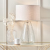 Elysia Bubble Glass and Silver Metal Table Lamp