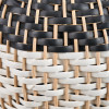 Rowan Natural Rattan Black and White Woven Table Lamp