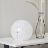 Aurora Speckled White Glass Spherical Table Lamp