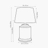 Aris Grey and White Geo Pattern Table Lamp