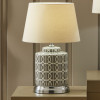 Aris Grey and White Geo Pattern Table Lamp