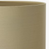 Gaudi White Stoneware Geometric Table Lamp Base with Harry 35cm Taupe Cotton Mix Cylinder Lampshade