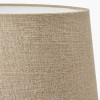 Gaudi White Stoneware Geometric Table Lamp Base with Milos 35cm Natural Linen Tapered Lampshade