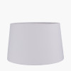 Bude Blue and White Stripe Stoneware Table Lamp Base with Winston 40cm White Handloom Tapered Lampshade