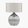 Gemini Silver Etched Ceramic Table Lamp