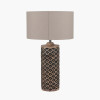 Orissa Tall Wooden Diamond Table Lamp