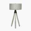 Rabanne Slatted Antique Wood Tripod Table Lamp