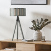 Rabanne Slatted Antique Wood Tripod Table Lamp