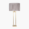 Langston Satin Brass Metal Column Table Lamp Base