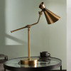 Wendell Antique Brass Metal Conical Table Lamp