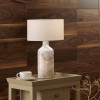 Keros Marble Effect Gold Leaf Glaze Stoneware Table Lamp Base