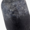 Vulcan Textured Volcanic Effect Grey Stoneware Table Lamp Base with Edward 35cm Natural Linen Cylinder Lampshade