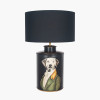 Pointer Black Hand Painted Dog Table Lamp Base