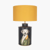 Pointer Black Hand Painted Dog Table Lamp Base