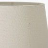 Alia Grey Wash Turned Mango Wood Table Lamp Base with Coast 45cm Cream Calico Tapered Lampshade